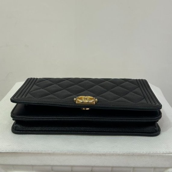 CHANEL 黑荔枝金鍊 BOY-WOC-6