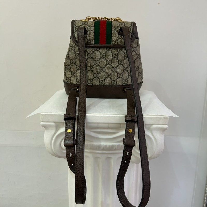 GUCCI老花綠紅綠後背包-Mini-3