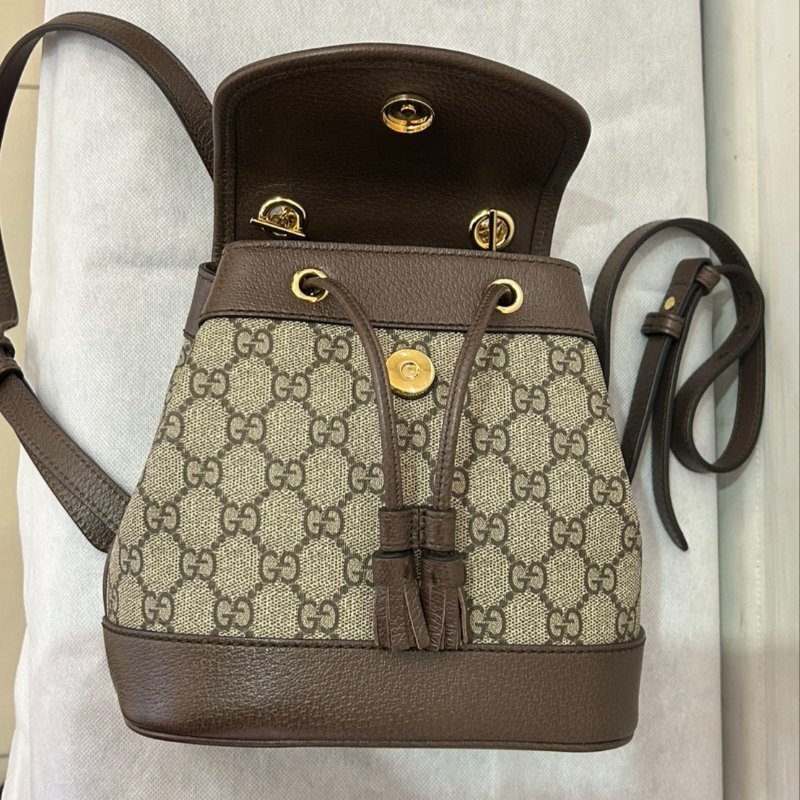 GUCCI老花綠紅綠後背包-Mini-7