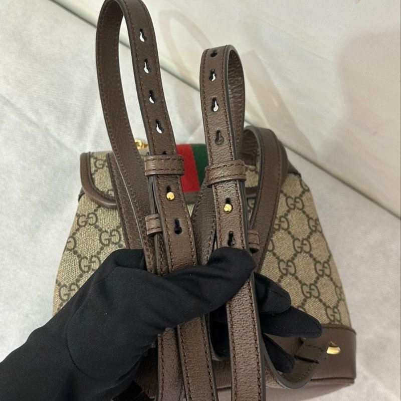 GUCCI老花綠紅綠後背包-Mini-9