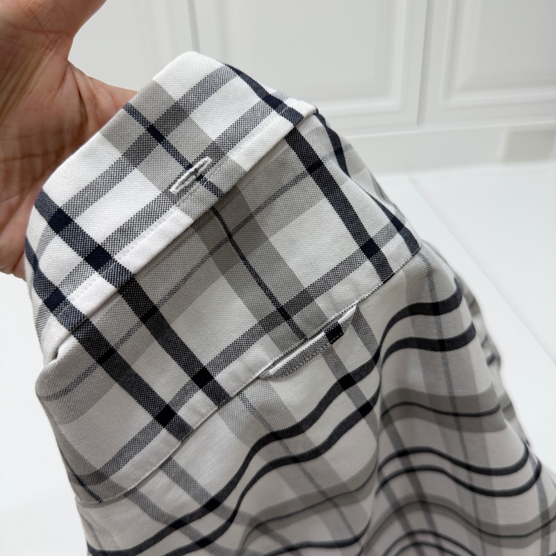 THOM BROWNE 灰白 格紋 格子 長袖 襯衫 上衣-8