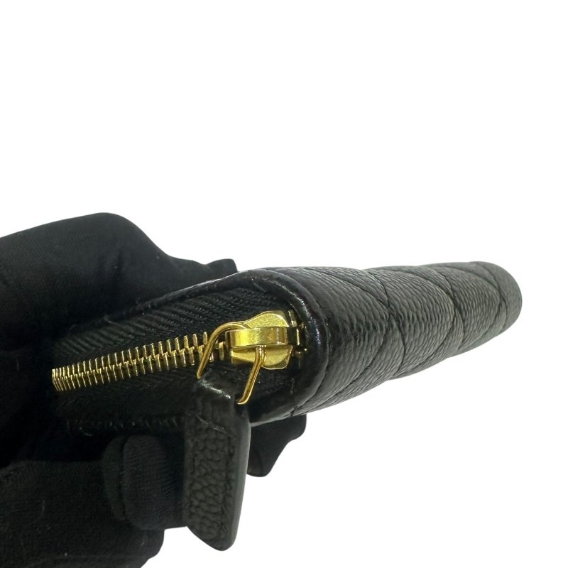 【美收精品】CHANEL黑色牛皮荔枝紋零錢包 4-472-3