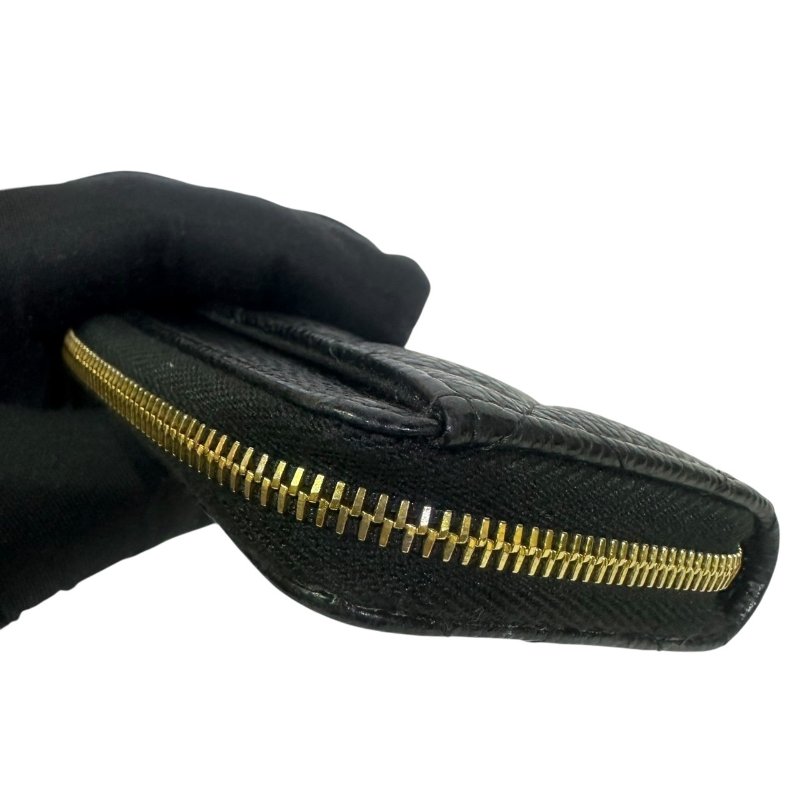 【美收精品】CHANEL黑色牛皮荔枝紋零錢包 4-472-4