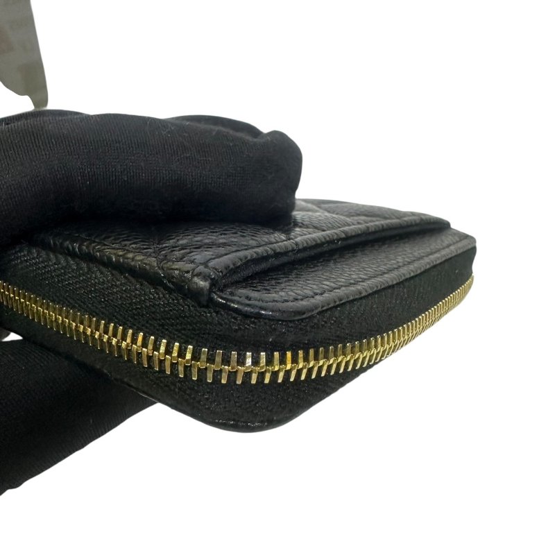 【美收精品】CHANEL黑色牛皮荔枝紋零錢包 4-472-5