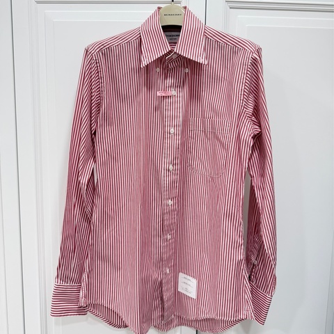 THOM BROWNE 紅白 直條紋 長袖 襯衫 上衣