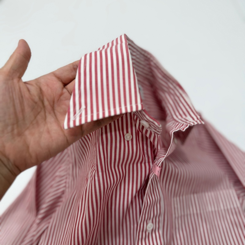 THOM BROWNE 紅白 直條紋 長袖 襯衫 上衣-6