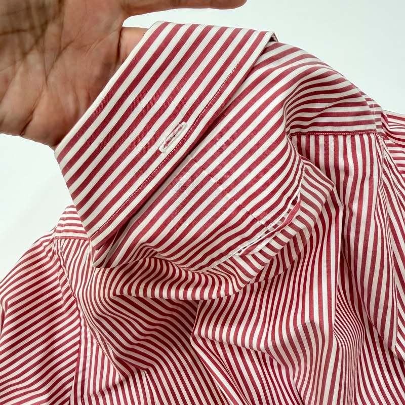 THOM BROWNE 紅白 直條紋 長袖 襯衫 上衣-7