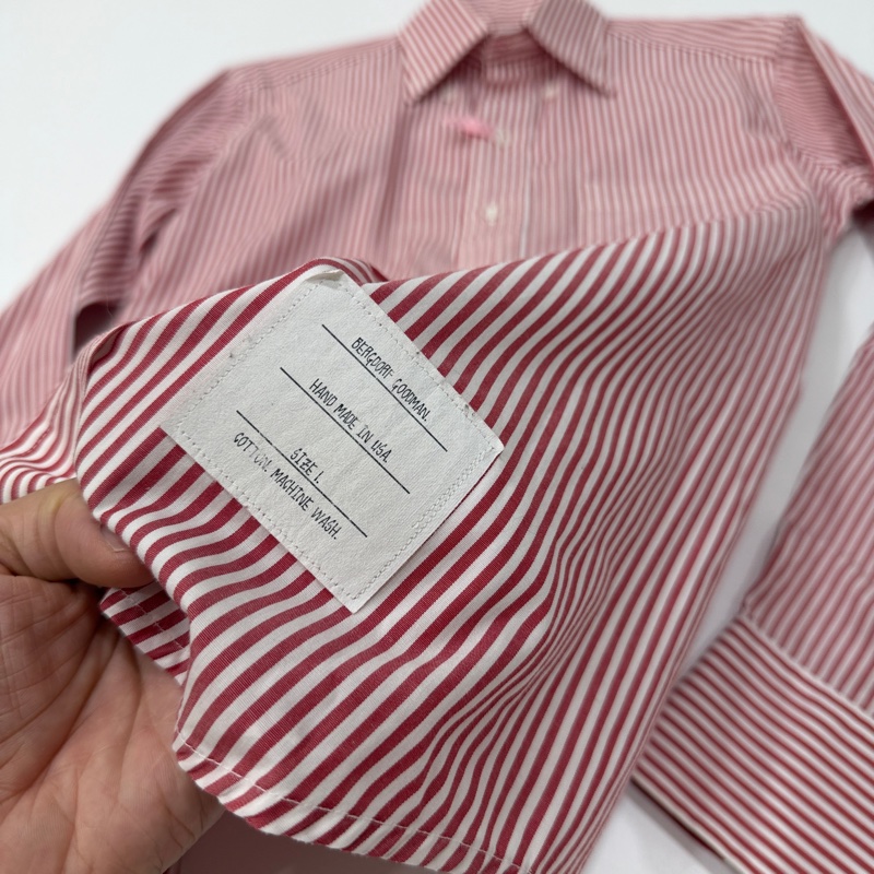 THOM BROWNE 紅白 直條紋 長袖 襯衫 上衣-11