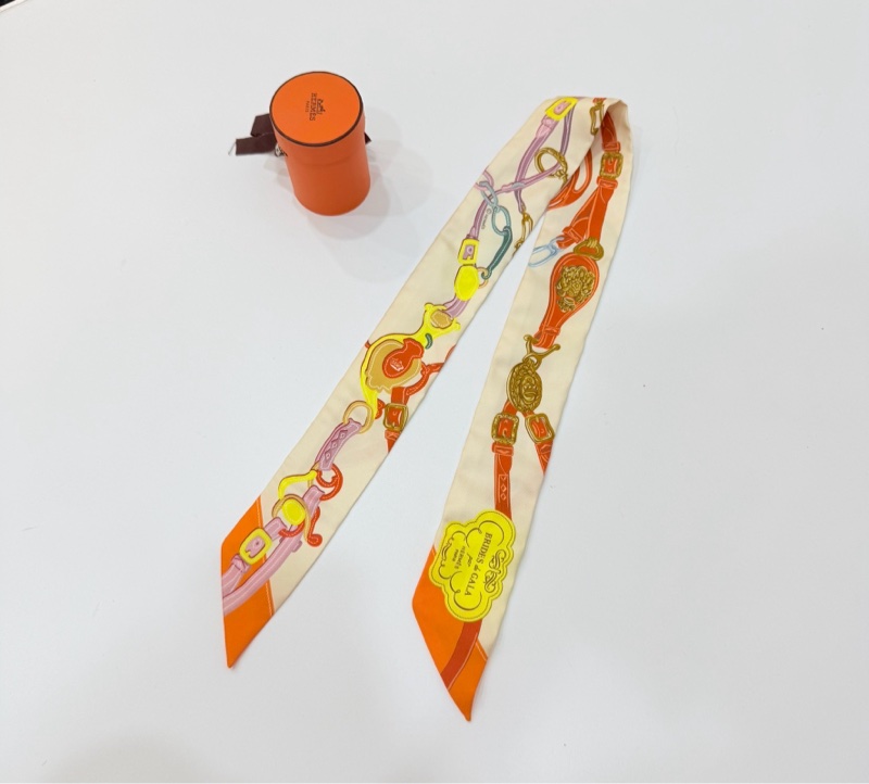 HERMES 愛馬仕 BRIDES DE GALA APPLIQUE PIQUE TWILLY 絲巾 頭巾 綁帶 絲帶-1