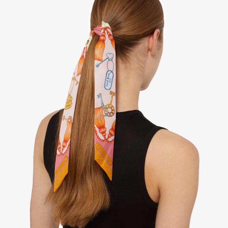 HERMES 愛馬仕 BRIDES DE GALA APPLIQUE PIQUE TWILLY 絲巾 頭巾 綁帶 絲帶-2