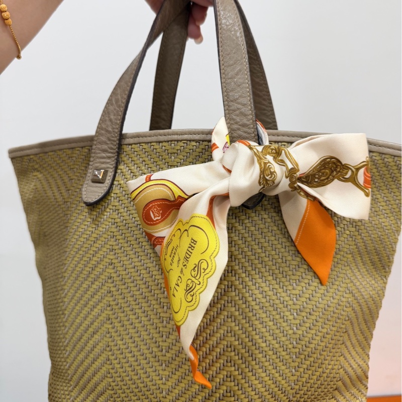 HERMES 愛馬仕 BRIDES DE GALA APPLIQUE PIQUE TWILLY 絲巾 頭巾 綁帶 絲帶-5