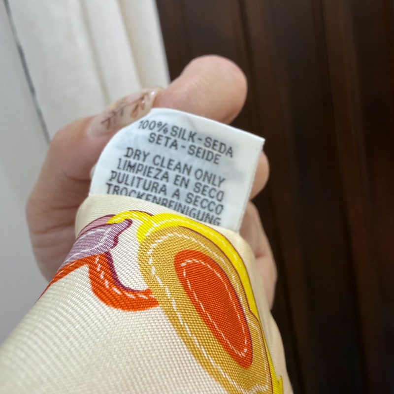 HERMES 愛馬仕 BRIDES DE GALA APPLIQUE PIQUE TWILLY 絲巾 頭巾 綁帶 絲帶-11