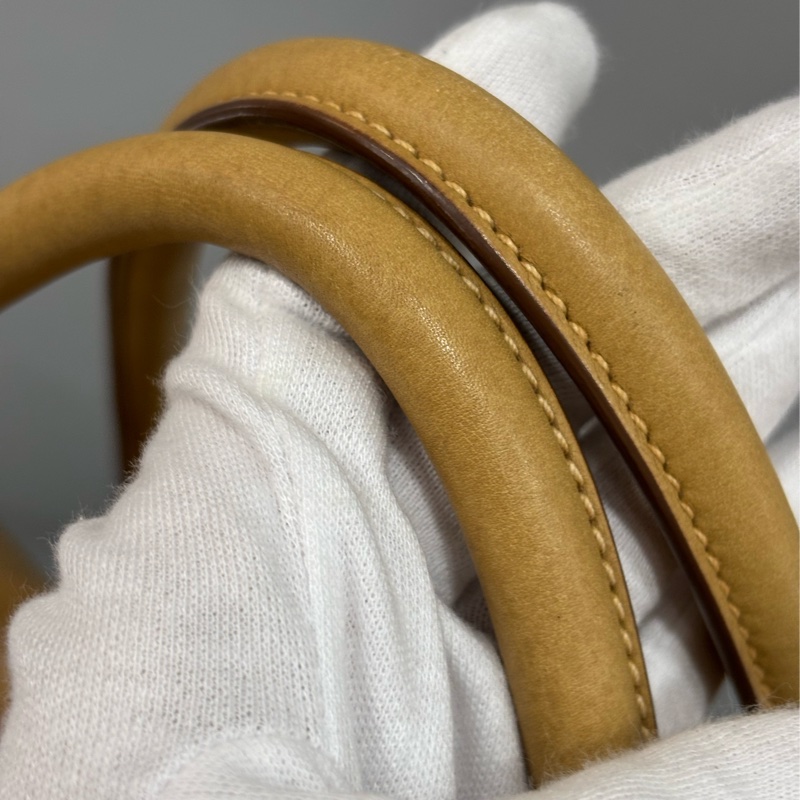 PRADA BN2135 大地色 全牛皮 手提包 購物包 肩背包 托特包 旅行袋 公事包 健身房-16