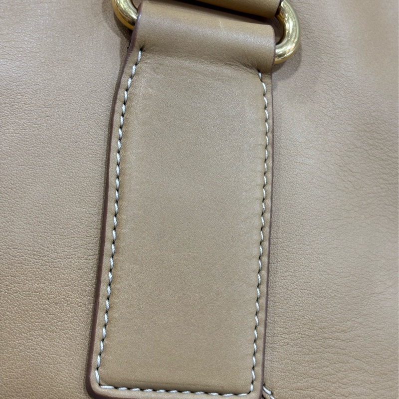 PRADA BN2135 大地色 全牛皮 手提包 購物包 肩背包 托特包 旅行袋 公事包 健身房-21