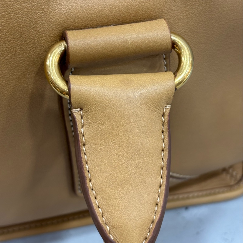 PRADA BN2135 大地色 全牛皮 手提包 購物包 肩背包 托特包 旅行袋 公事包 健身房-29