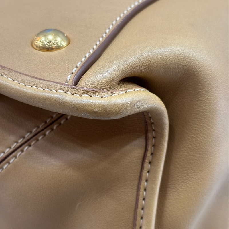 PRADA BN2135 大地色 全牛皮 手提包 購物包 肩背包 托特包 旅行袋 公事包 健身房-47