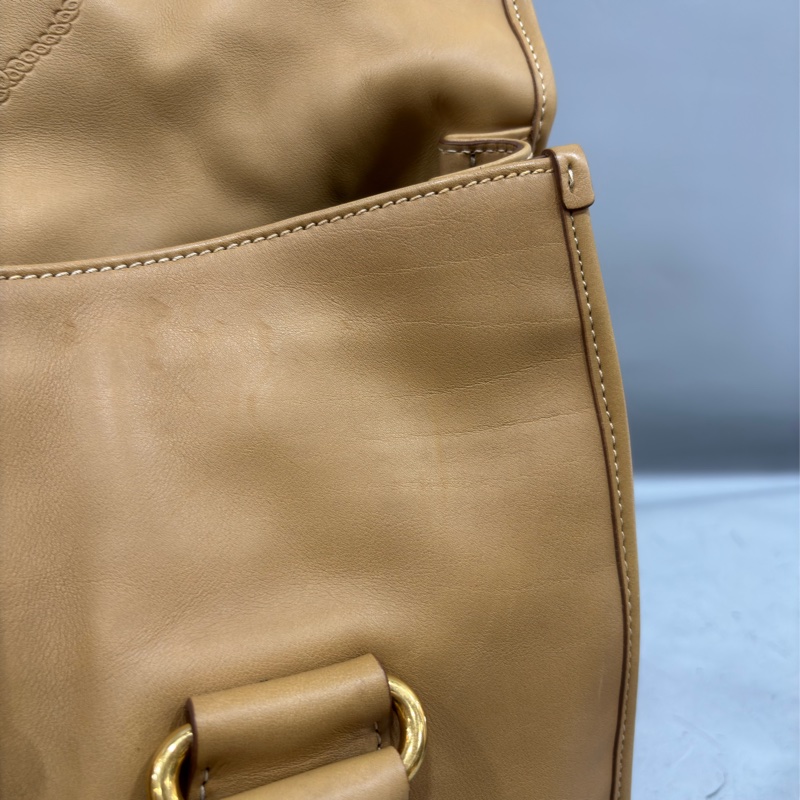 PRADA BN2135 大地色 全牛皮 手提包 購物包 肩背包 托特包 旅行袋 公事包 健身房-58