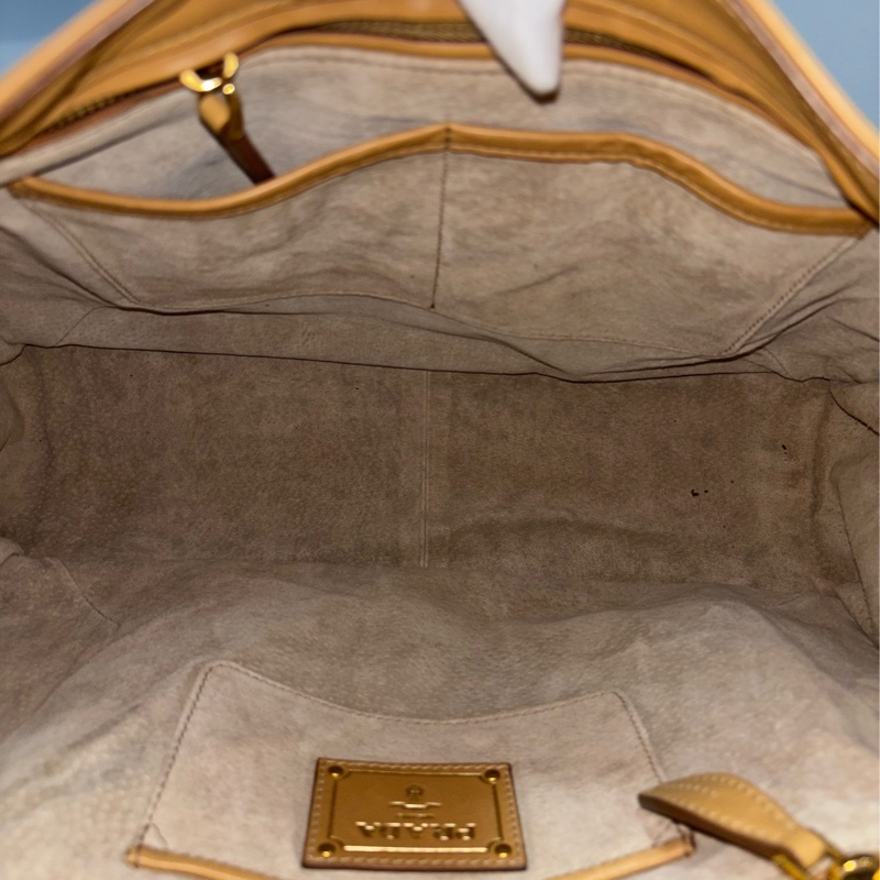 PRADA BN2135 大地色 全牛皮 手提包 購物包 肩背包 托特包 旅行袋 公事包 健身房-67