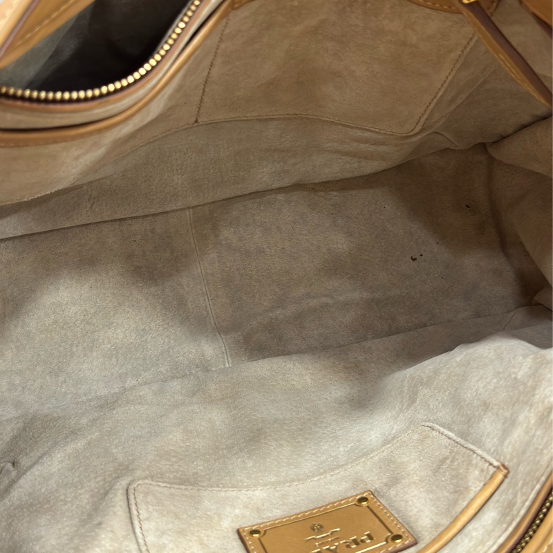 PRADA BN2135 大地色 全牛皮 手提包 購物包 肩背包 托特包 旅行袋 公事包 健身房-73