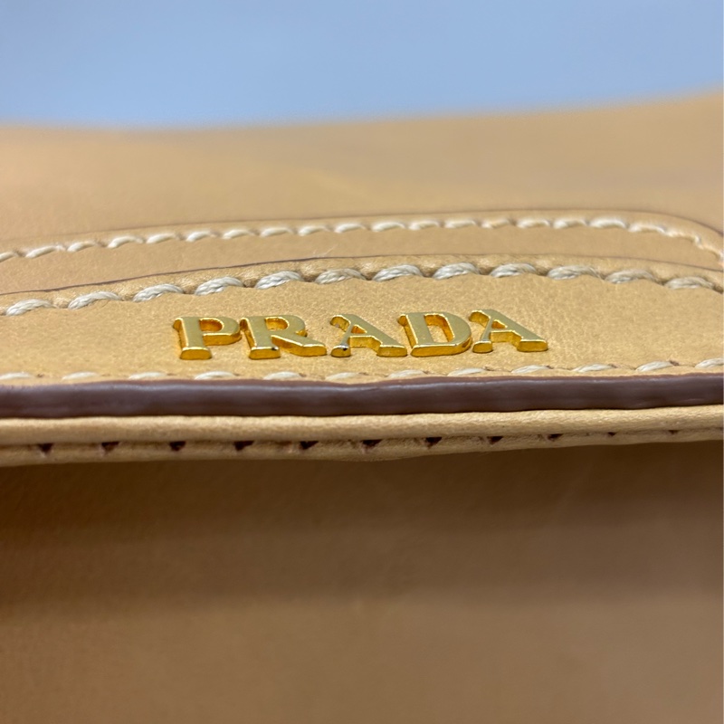 PRADA BN2135 大地色 全牛皮 手提包 購物包 肩背包 托特包 旅行袋 公事包 健身房-81