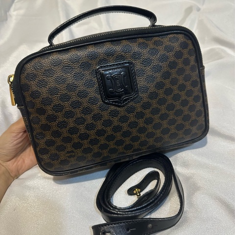 Celine vintage黑花相機包
