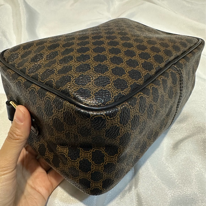 Celine vintage黑花相機包-5