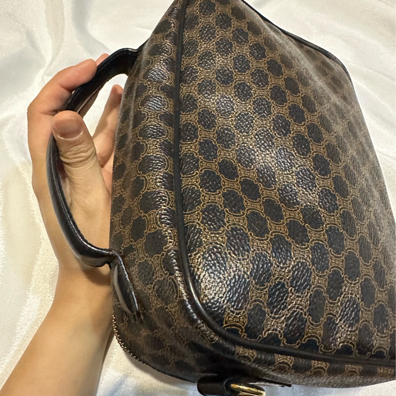 Celine vintage黑花相機包-14