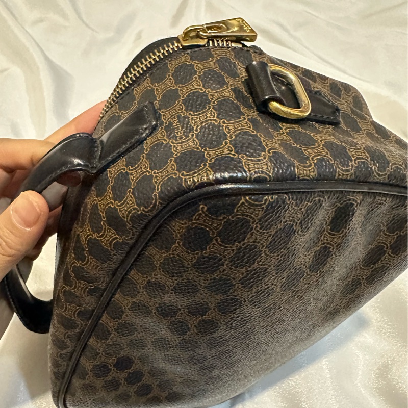 Celine vintage黑花相機包-15