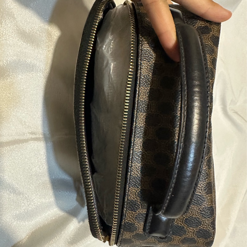 Celine vintage黑花相機包-17