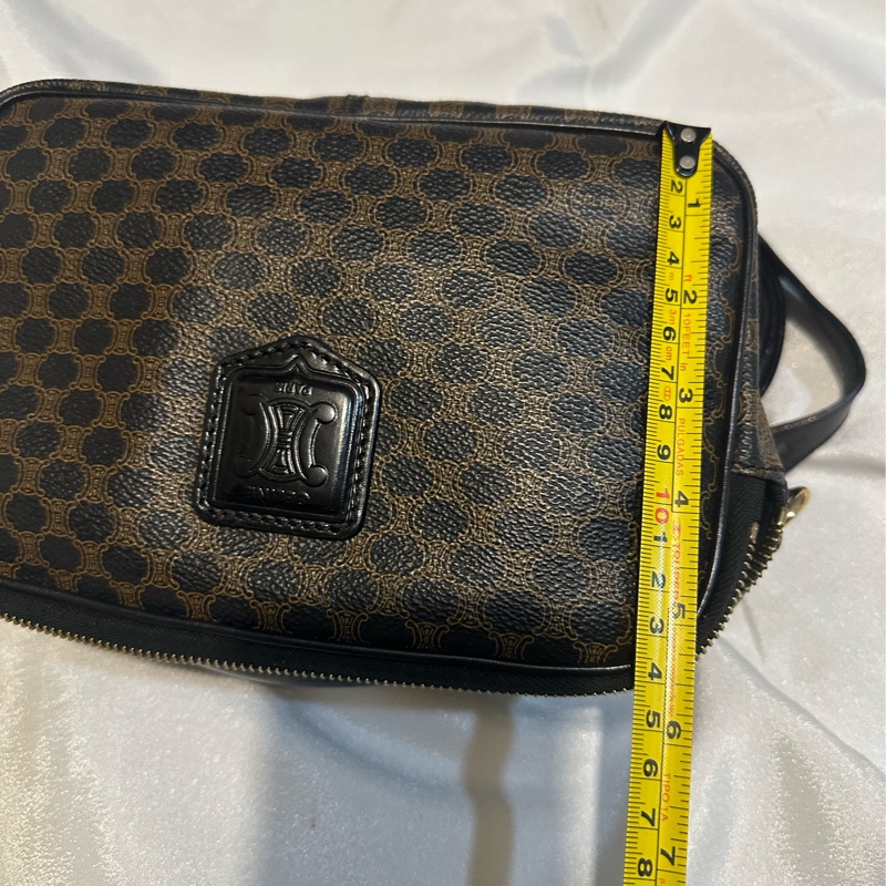Celine vintage黑花相機包-25