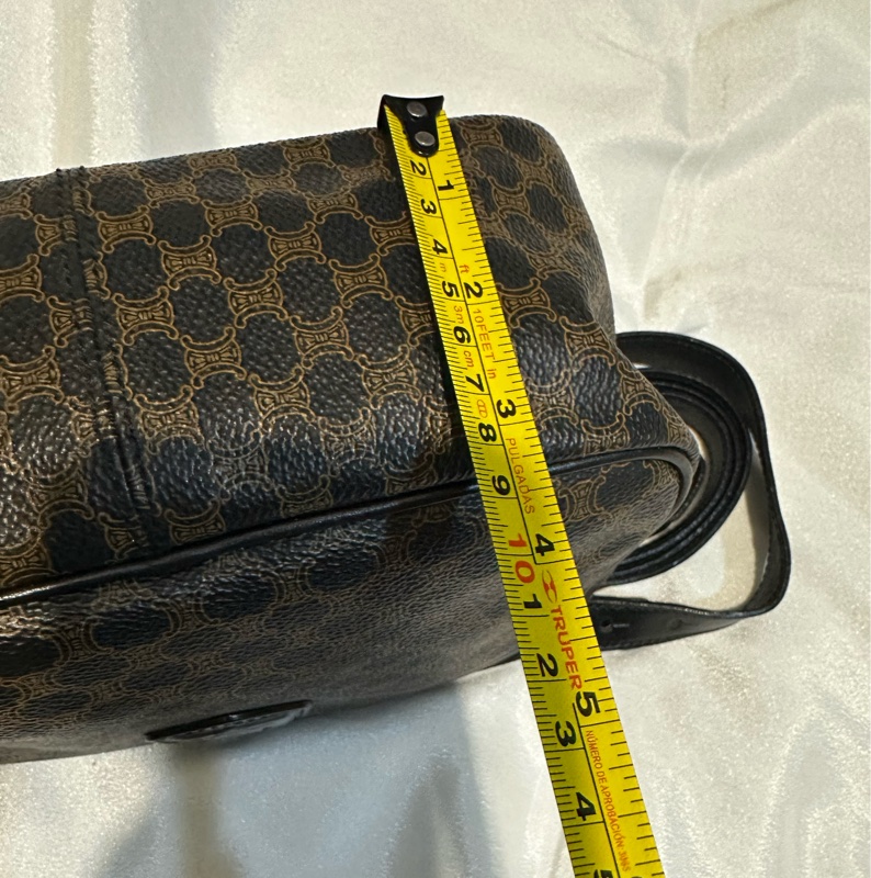 Celine vintage黑花相機包-26