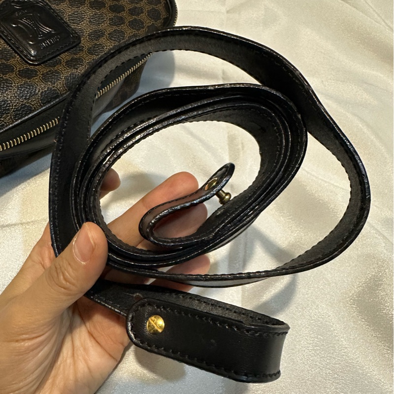 Celine vintage黑花相機包-28
