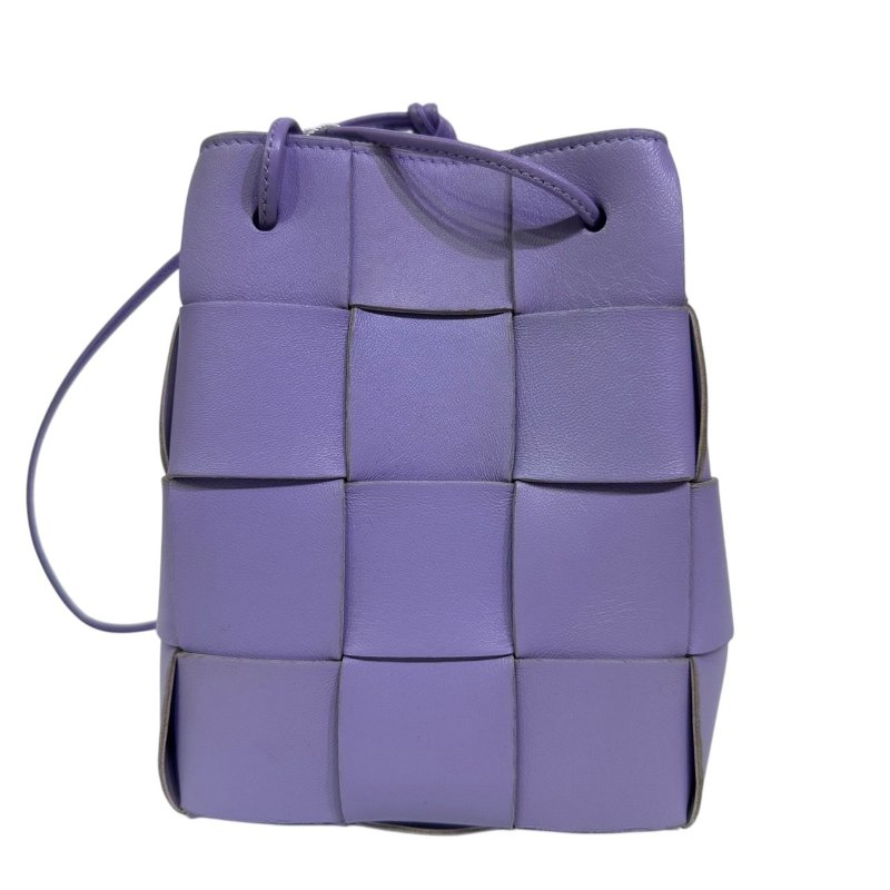 【美收精品】BV 紫色大編織肩背包 4-465-0