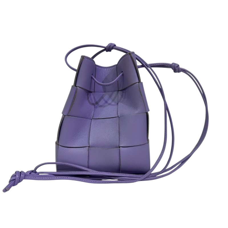 【美收精品】BV 紫色大編織肩背包 4-465-9