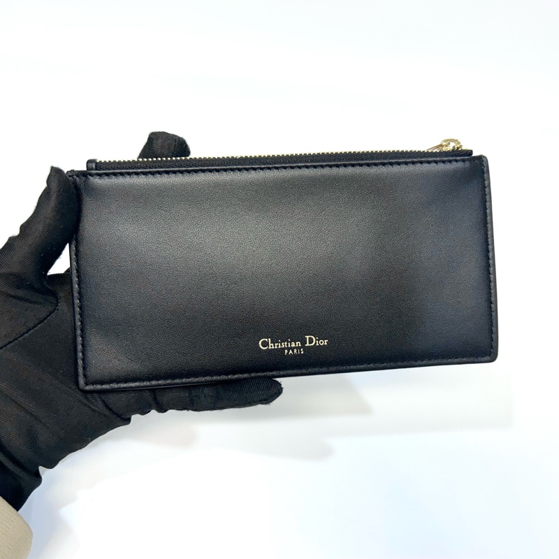 Dior 黑金羊皮藤格紋Lady Dior Pouch斜背包S0204ONMJ-10