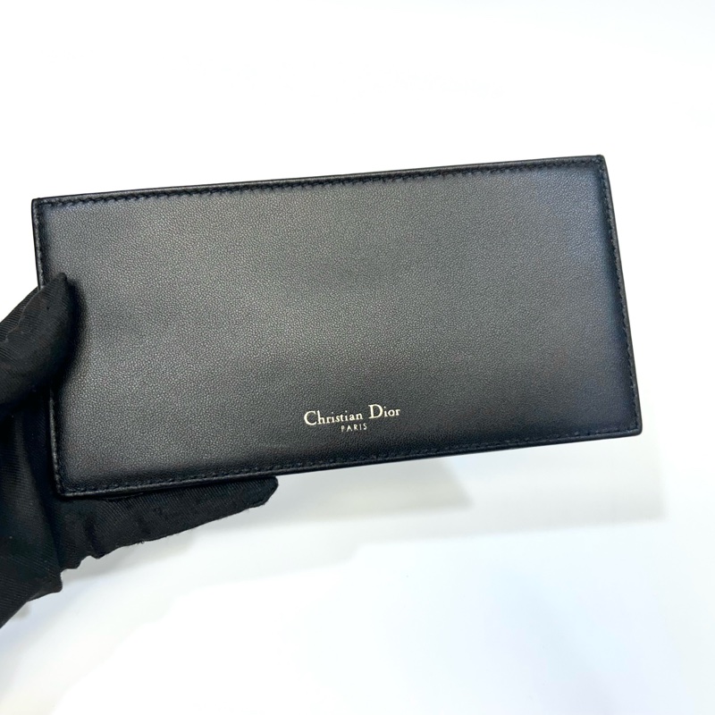 Dior 黑金羊皮藤格紋Lady Dior Pouch斜背包S0204ONMJ-11