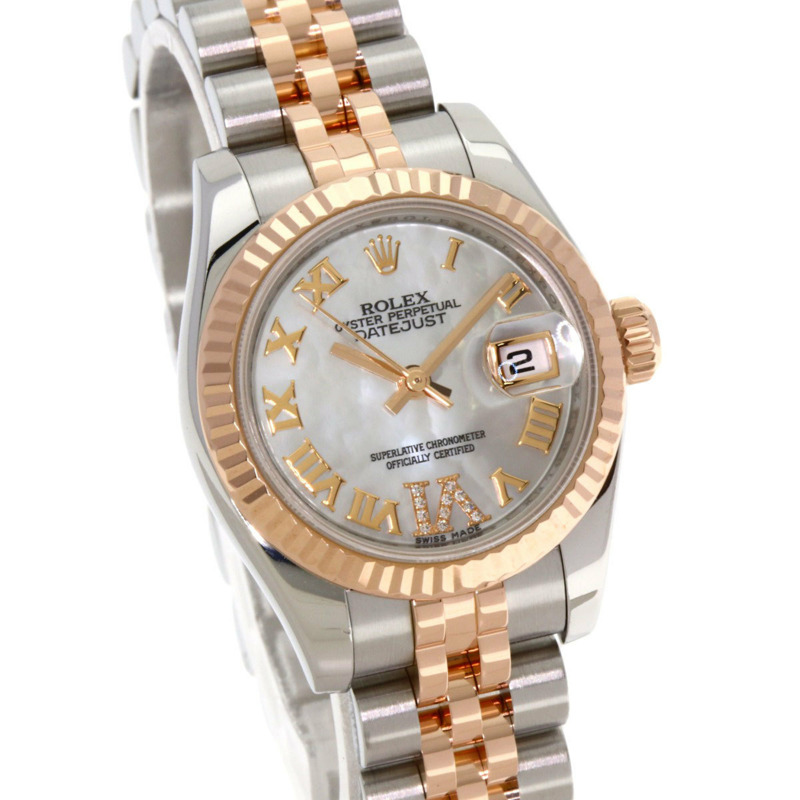 勞力士 179171NR Datejust VI 女士鑲鑽腕錶,精鋼及18K黃金材質 (SSx18KPG)。-3