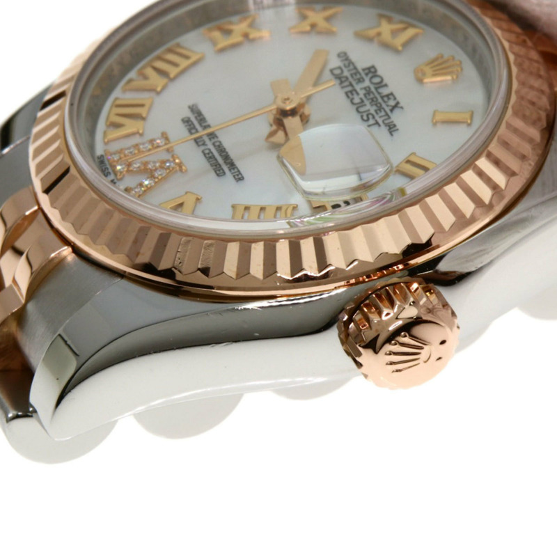 勞力士 179171NR Datejust VI 女士鑲鑽腕錶,精鋼及18K黃金材質 (SSx18KPG)。-15