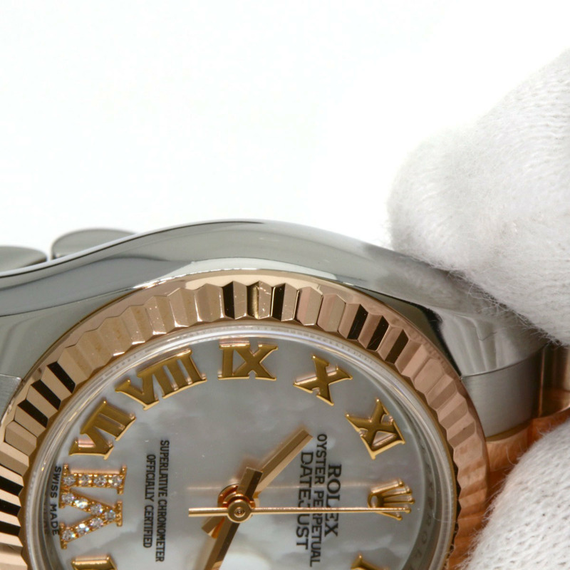 勞力士 179171NR Datejust VI 女士鑲鑽腕錶,精鋼及18K黃金材質 (SSx18KPG)。-17