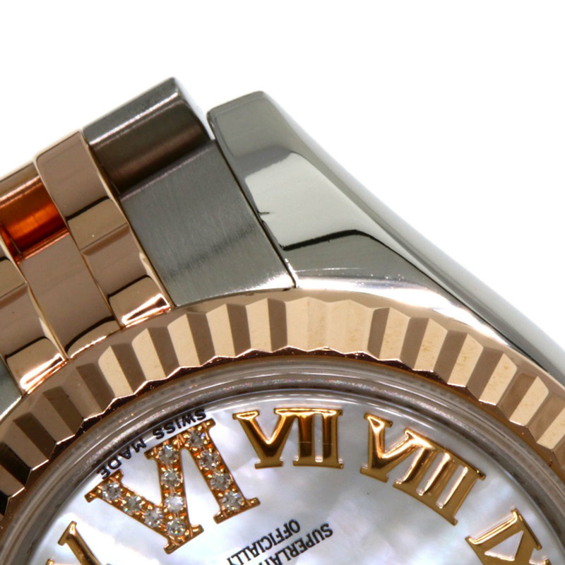 勞力士 179171NR Datejust VI 女士鑲鑽腕錶,精鋼及18K黃金材質 (SSx18KPG)。-18