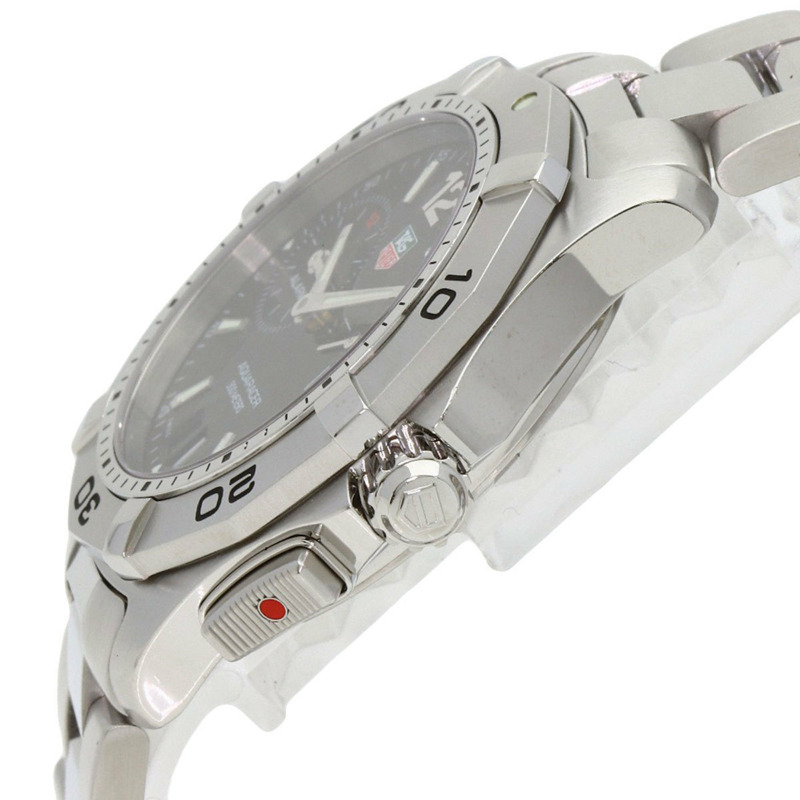 TAG Heuer WAF111Z Aquaracer 男士日期鬧鐘不鏽鋼腕錶-4