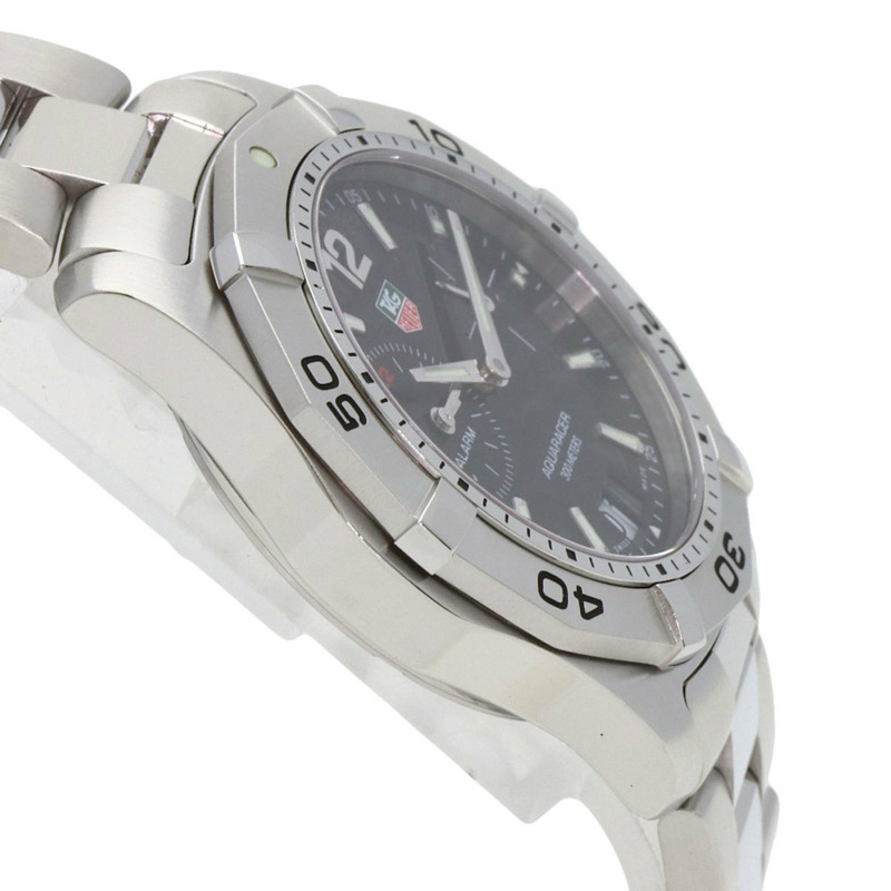 TAG Heuer WAF111Z Aquaracer 男士日期鬧鐘不鏽鋼腕錶-5