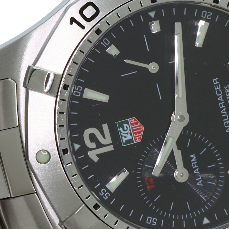 TAG Heuer WAF111Z Aquaracer 男士日期鬧鐘不鏽鋼腕錶-15