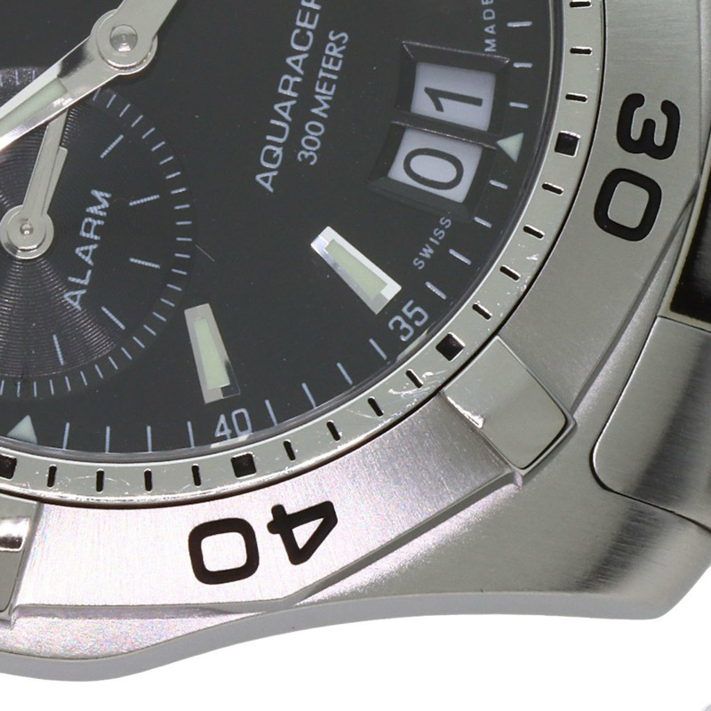 TAG Heuer WAF111Z Aquaracer 男士日期鬧鐘不鏽鋼腕錶-18