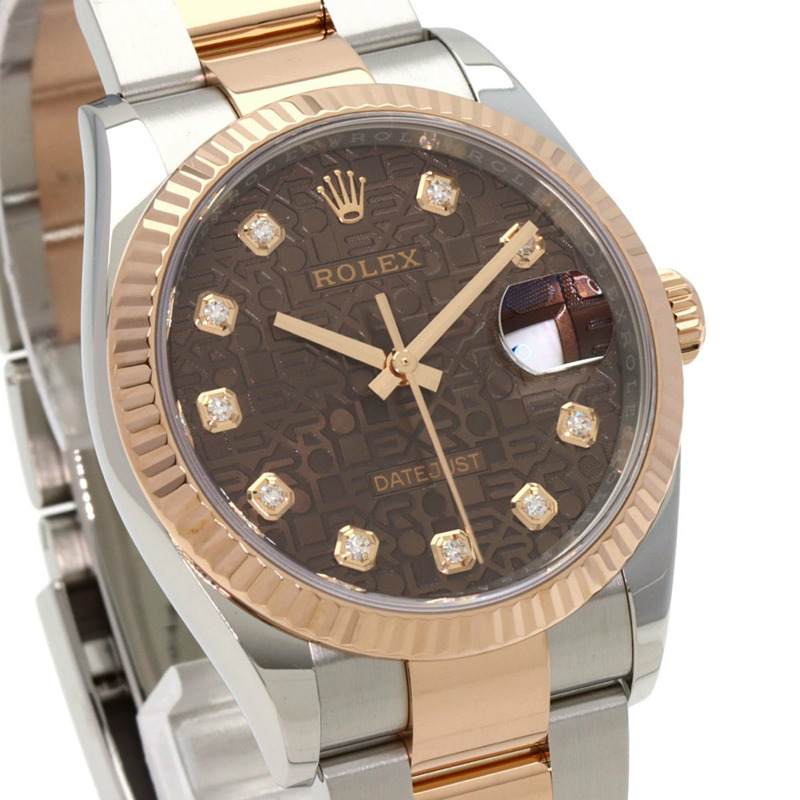 勞力士 126231G Datejust 36 不鏽鋼腕錶,18K鍍金(SSx18KPG)男士款-3