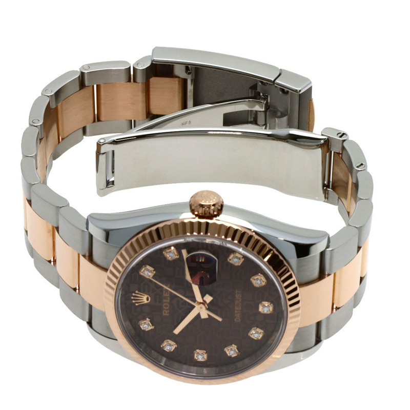 勞力士 126231G Datejust 36 不鏽鋼腕錶,18K鍍金(SSx18KPG)男士款-8