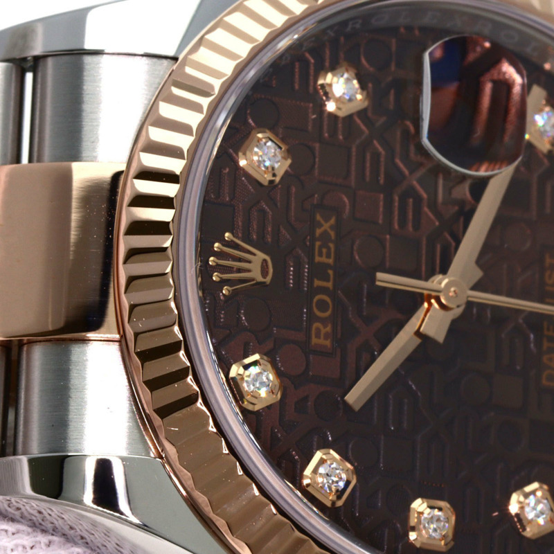 勞力士 126231G Datejust 36 不鏽鋼腕錶,18K鍍金(SSx18KPG)男士款-16