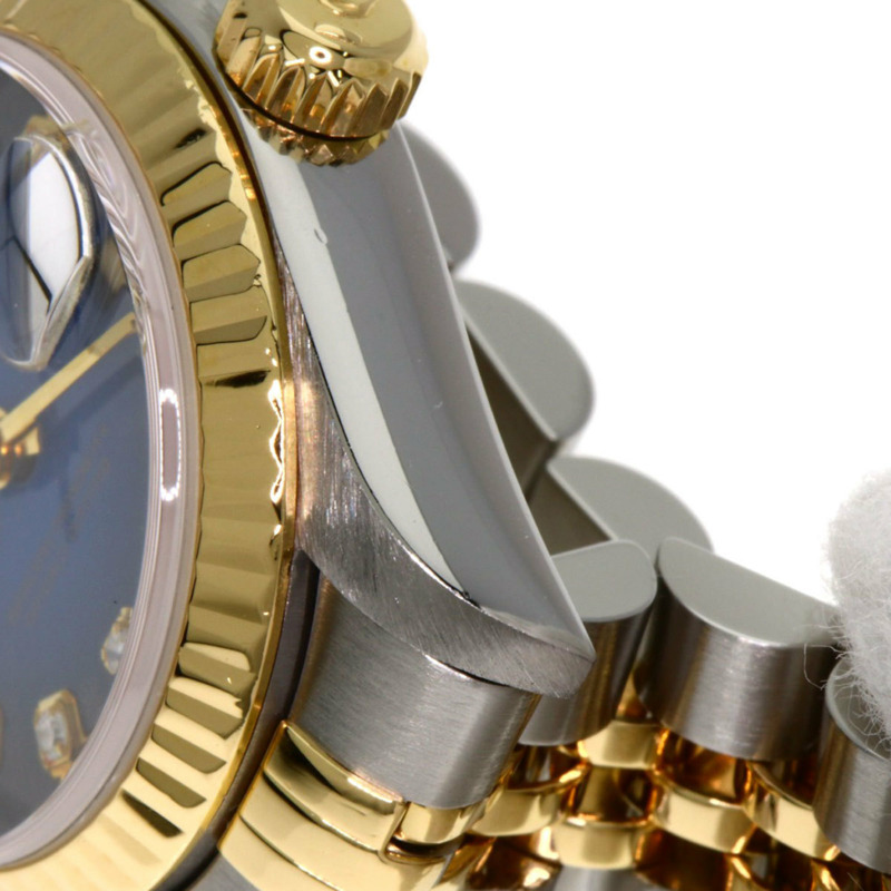 勞力士 69173G Datejust 10P 鑲鑽藍色漸變不鏽鋼腕錶(SSx18KYG),女款-16