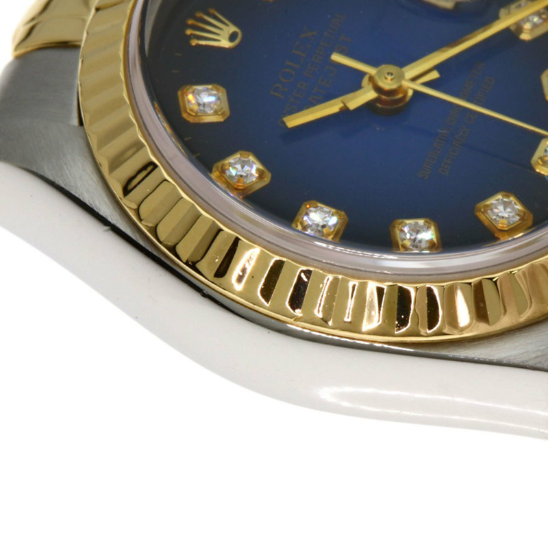 勞力士 69173G Datejust 10P 鑲鑽藍色漸變不鏽鋼腕錶(SSx18KYG),女款-18