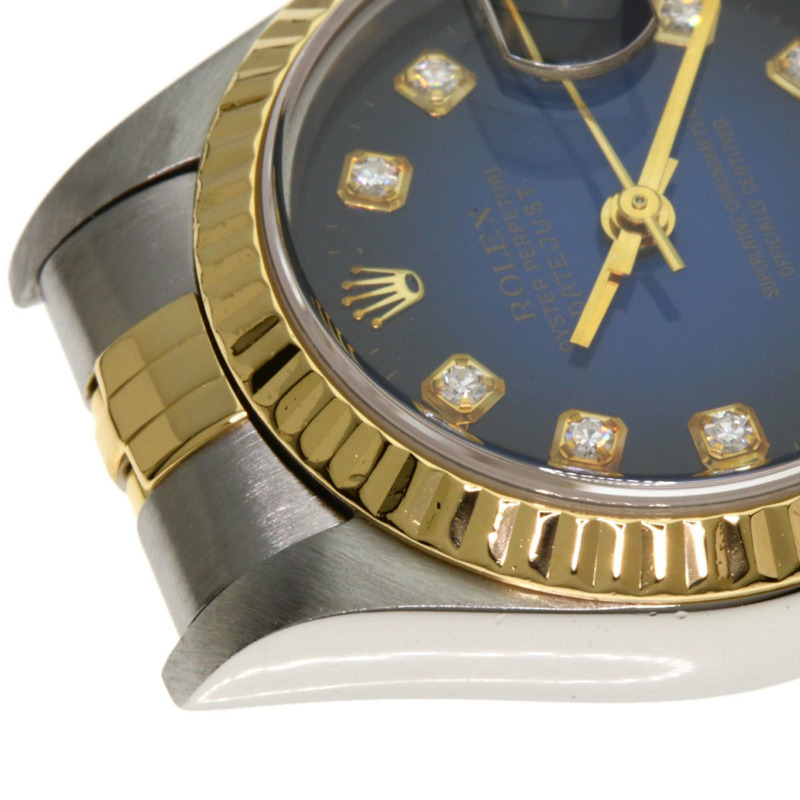 勞力士 69173G Datejust 10P 鑲鑽藍色漸變不鏽鋼腕錶(SSx18KYG),女款-19